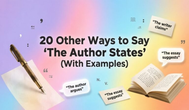 20 Other Ways to Say "The Author States" (With Examples)