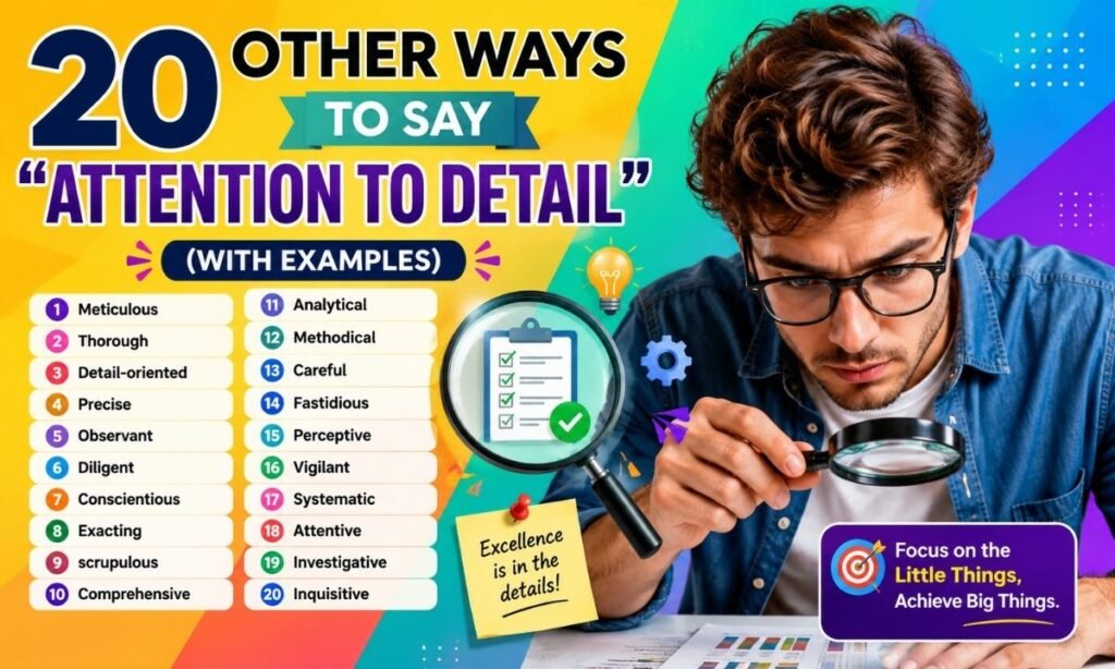 20 Other Ways to Say "Attention to Detail" (With Examples)