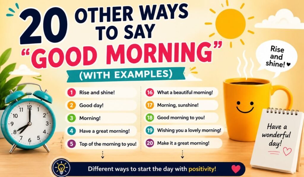 20 Other Ways to Say "Good Morning" (With Examples)