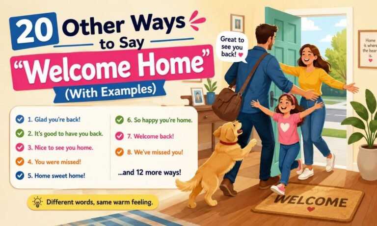 20 Other Ways to Say "Welcome Home" (With Examples)
