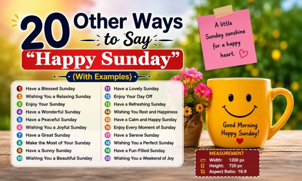 20 Other Ways to Say "Happy Sunday" (With Examples)