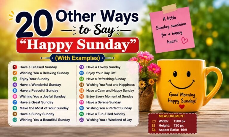 20 Other Ways to Say "Happy Sunday" (With Examples)