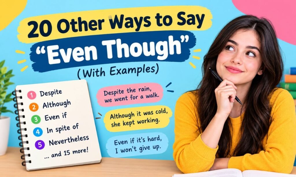 20 Other Ways to Say Even Though (With Examples)