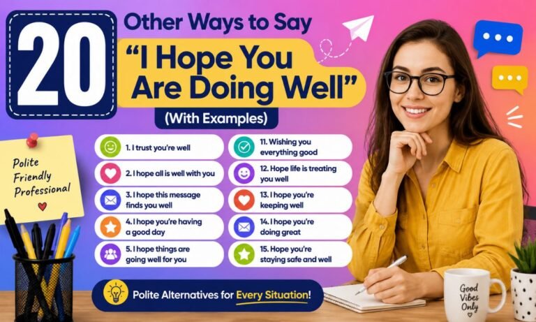 20 Other Ways to Say I Hope You Are Doing Well (With Examples)