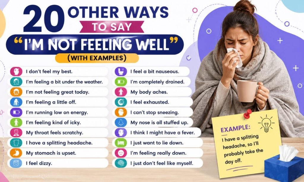 20 Other Ways to Say Im Not Feeling Well (With Examples)