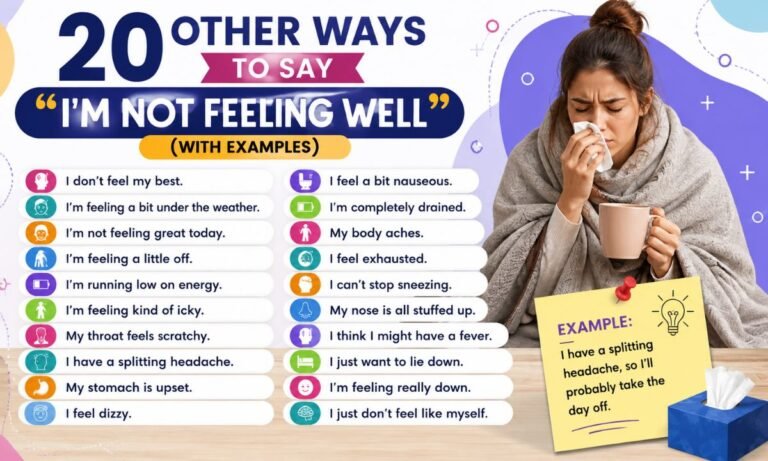20 Other Ways to Say Im Not Feeling Well (With Examples)