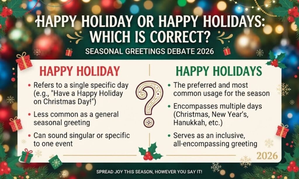 Happy Holiday or Happy Holidays: Which Is Correct? 2026