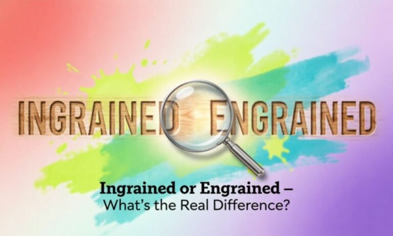 Ingrained or Engrained – Whats the Real Difference
