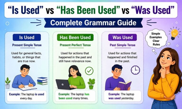 Is Used vs Has Been Used vs Was Used Complete Grammar Guide