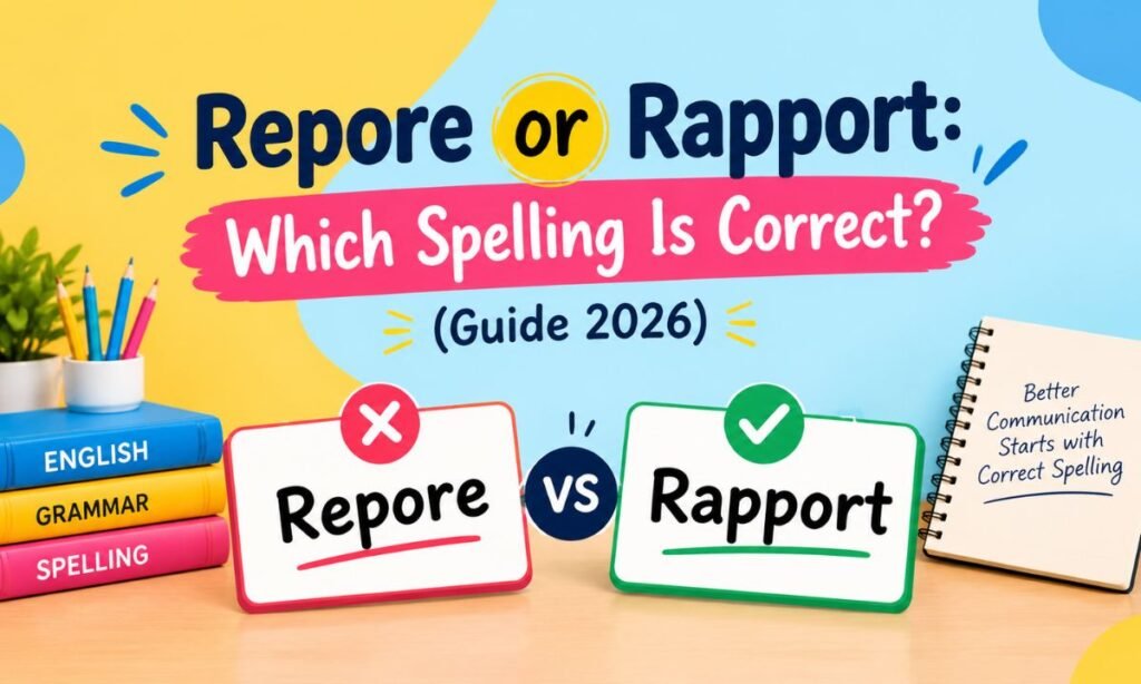Repore or Rapport Which Spelling Is Correct (Guide 2026)